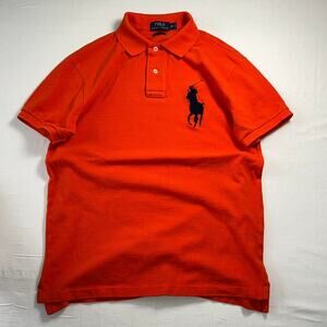 Polo Ralph Lauren Big Pony Slim Fit Orange Polo- M